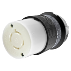 Locking Devices, Twist-Lock, Industrial, Female Insulgrip Connector Body, 20A 3-Phase WYE 277/480V AC, 4-Pole 4-Wire Non- Grounding, NEMA L19-20R, Screw Terminal, Black and White Nylon.