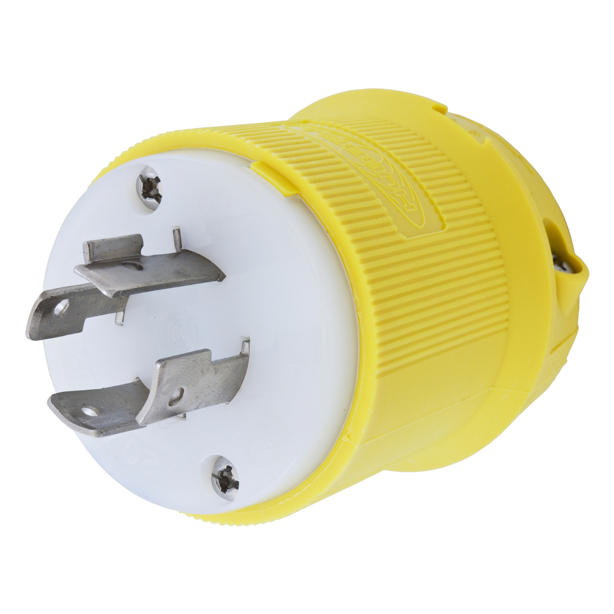 Twist-Lock Marine Grade Male Insulgrip Plug, 20A 3-Phase Delta 250V AC, 3-Pole 4-Wire Grounding, NEMA L15-20P, Screw Terminal, Corrosion Resistant
