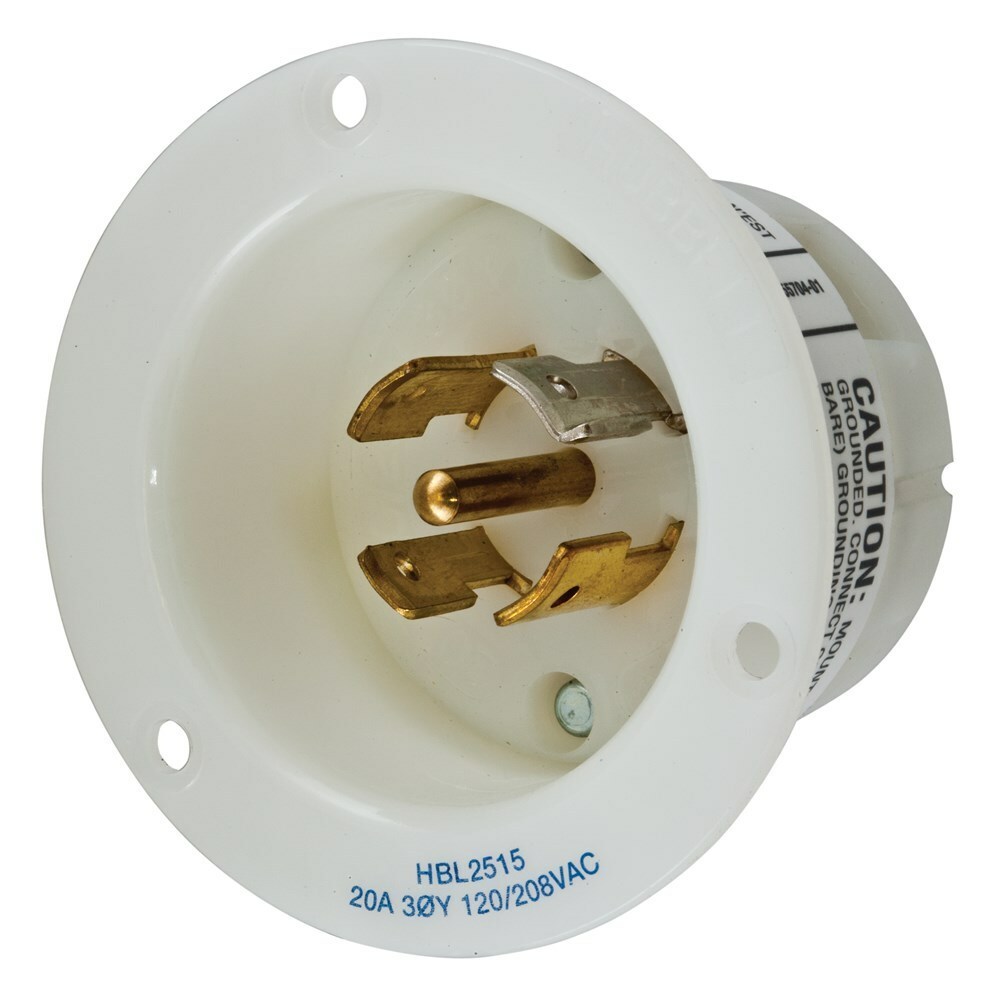 LKG FLG-INLT, 20A 120/208V, L21-20P, WH