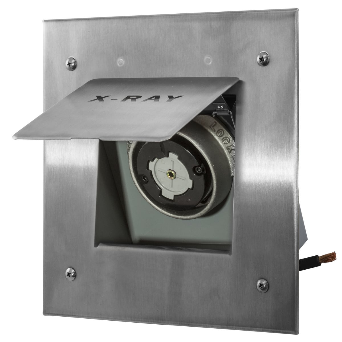 Hubbellock, Mobile X- Ray, Receptacle, 50A 250V 2-Pole 3-Wire Grounding, Non NEMA, Screw Terminal