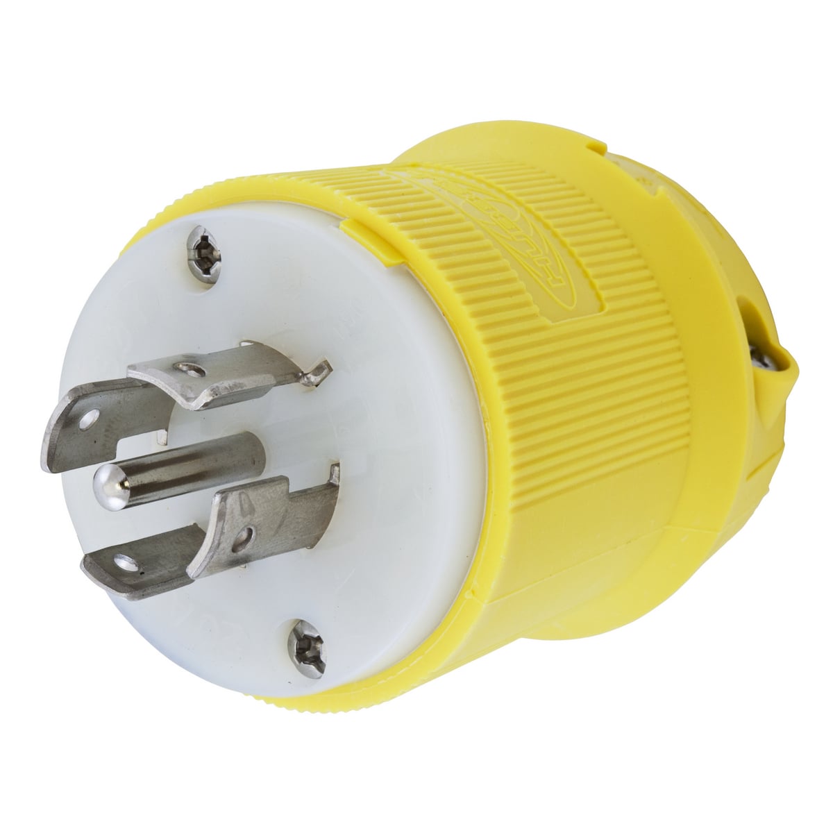 Twist-Lock Corrosion Resistant Insulgrip Plug, 20A, 3 Phase Y 120/208V AC, 4-Pole, 5 Wire Grounding, NEMA L21-20P Nylon