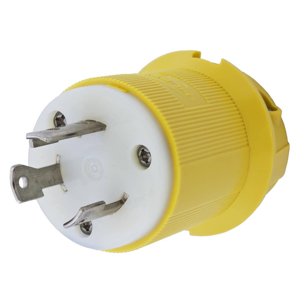 Locking Devices, Twist-Lock, Corrosion Resistant Insulgrip Plug, 30A, 250V AC, 2 Pole, 3 Wire Grounding, NEMA L6-30P, Yellow nylon