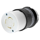 Locking Devices, Twist-Lock, Industrial, Female Connector Body, 30A 3-Phase Wye 277/480V AC, 4-Pole 4-Wire Non- Grounding, L19-30R, Screw Terminal, Black and White