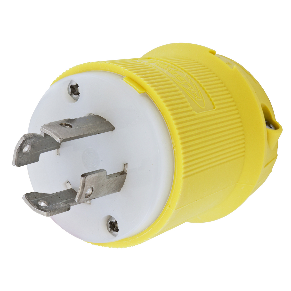 Locking Devices, Twist-Lock, Marine Grade, Male Insulgrip Plug, 30A 3-Phase 480V AC, 3-Pole 4-Wire Grounding, NEMA L16-30P, Screw Terminal, Corrosion resistant, Yellow