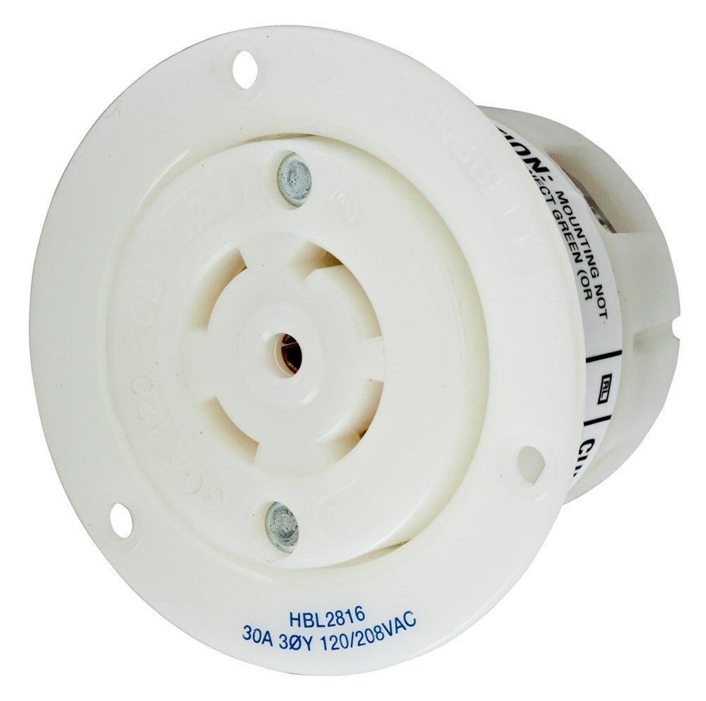 LKG FLG-RCPT,30A 3P120/208V,L21-30R,WH