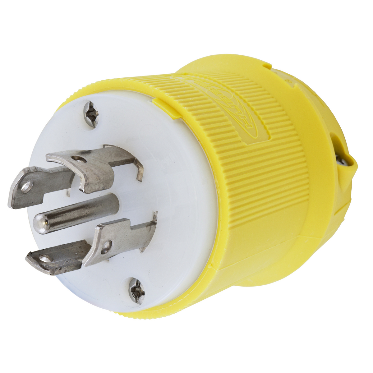 Locking Devices, Twist-Lock, Corrosion Resistant Insulgrip Plug, 30A, 30A, 3 Phase Y 120/208V AC, 4 Pole, 5 Wire Grounding, NEMA L21-30P, Yellow nylon