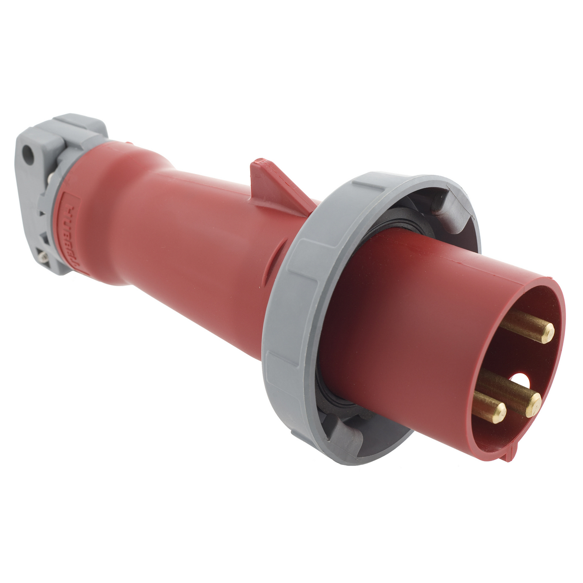 Heavy Duty IEC Pin and Sleeve Industrial Grade Male Plug 100A 480V AC, 2-Pole 3-Wire Grounding, Terminal Screws, Watertight