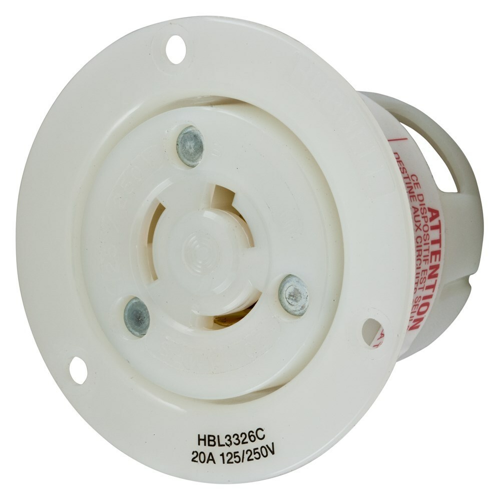 LKG FLG-RCPT, 20A 125/250V, 3P3W, WH