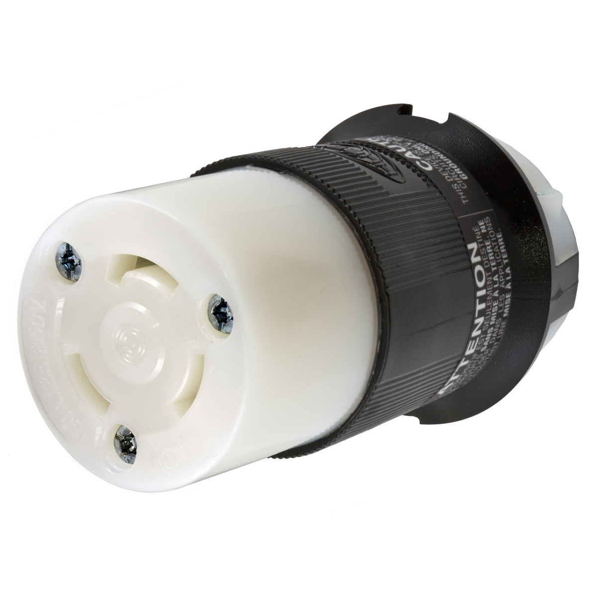 Twist-Lock Industrial Female Connector Body, 30A 125/250V, 3-Pole 3-Wire Non Grounding, Non-NEMA, Screw Terminal