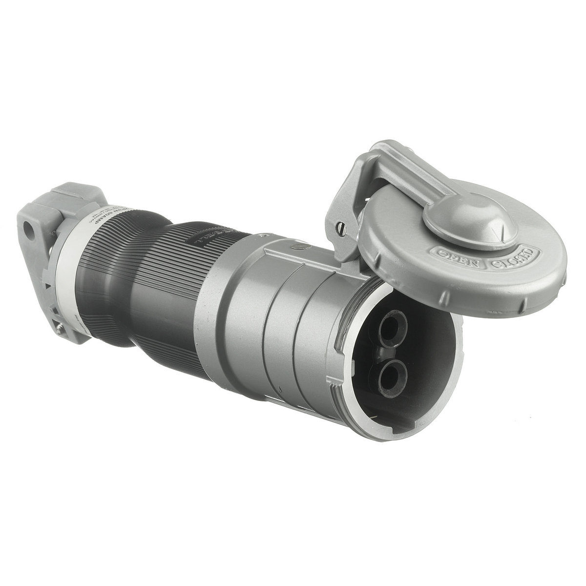 Heavy Duty Insulgrip Pin and Sleeve Devices, Industrial Grade Female Connector Body, 60A 600V AC, 2-Pole 3-Wire Grounding Style 2,Terminal Screws