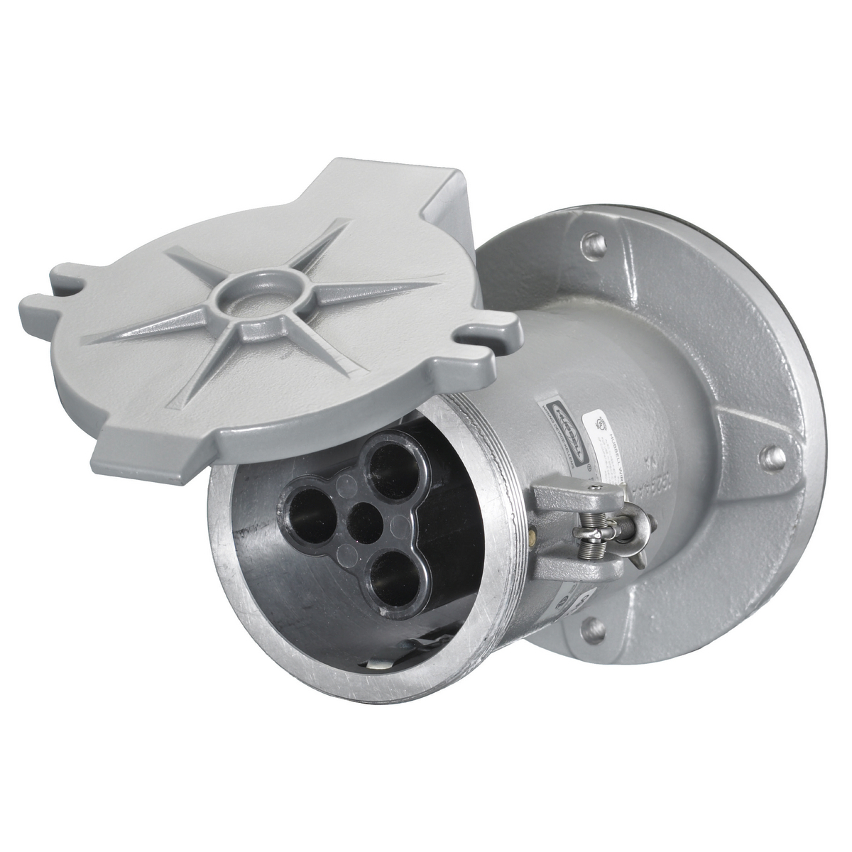 Heavy Duty Insulgrip Pin and Sleeve Devices, Industrial Grade Female Receptacle, 200A 600V AC, 3-Pole 4-Wire Grounding Style 1,Terminal Screws