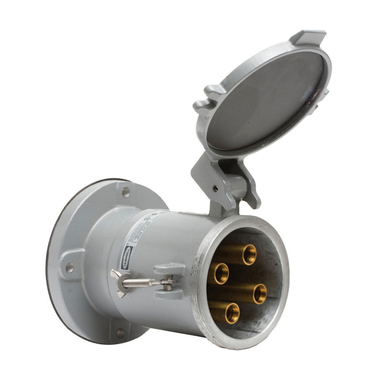 Heavy Duty Insulgrip Pin and Sleeve Devices, Industrial Grade Female Receptacle, 200A 600V AC, 3-Pole 4-Wire Grounding Style 2,Terminal Screws
