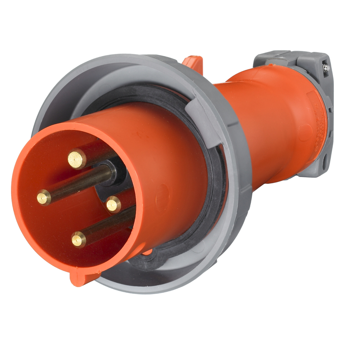Heavy Duty IEC Pin and Sleeve Industrial Grade Male Plug, 20A 125/250V, 3-Pole 4-Wire Grounding, Terminal Screws, Watertight