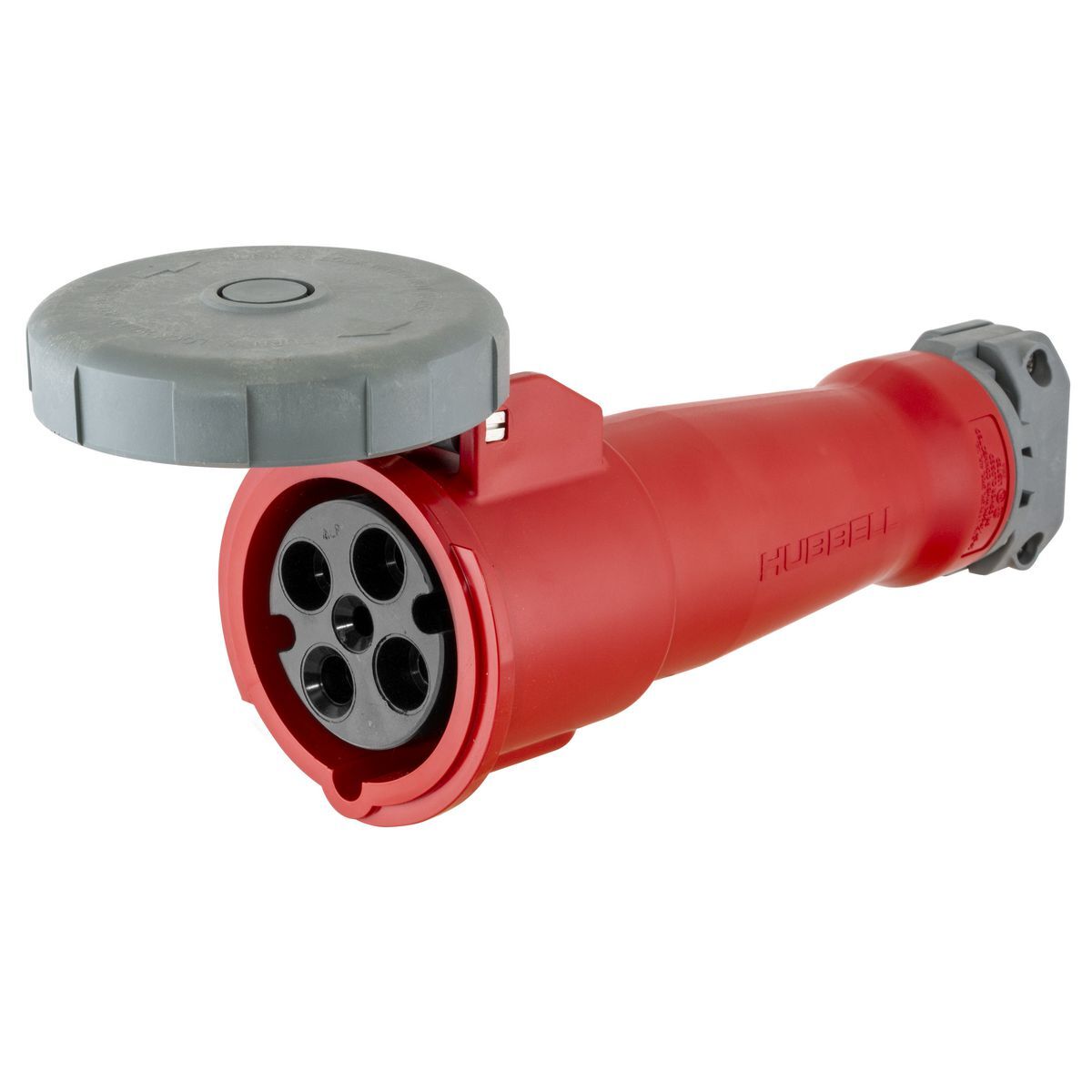 Heavy Duty Products, IEC Pin and Sleeve Devices, Industrial Grade, Female, Connector Body, 32A 380/415V, 3-Pole 4-Wire Grounding, Terminal Screws, Red, Watertight