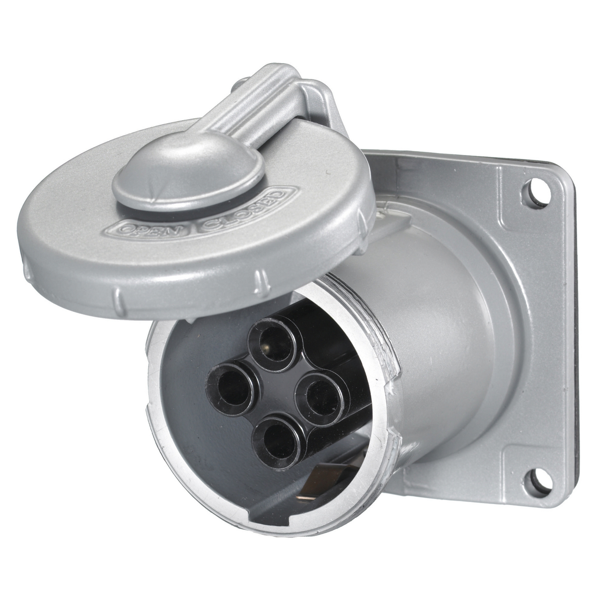 Heavy Duty Insulgrip Pin and Sleeve Devices, Industrial Grade Female Receptacle, 60A 600V AC, 3-Pole 4-Wire Grounding Style2,Terminal Screws