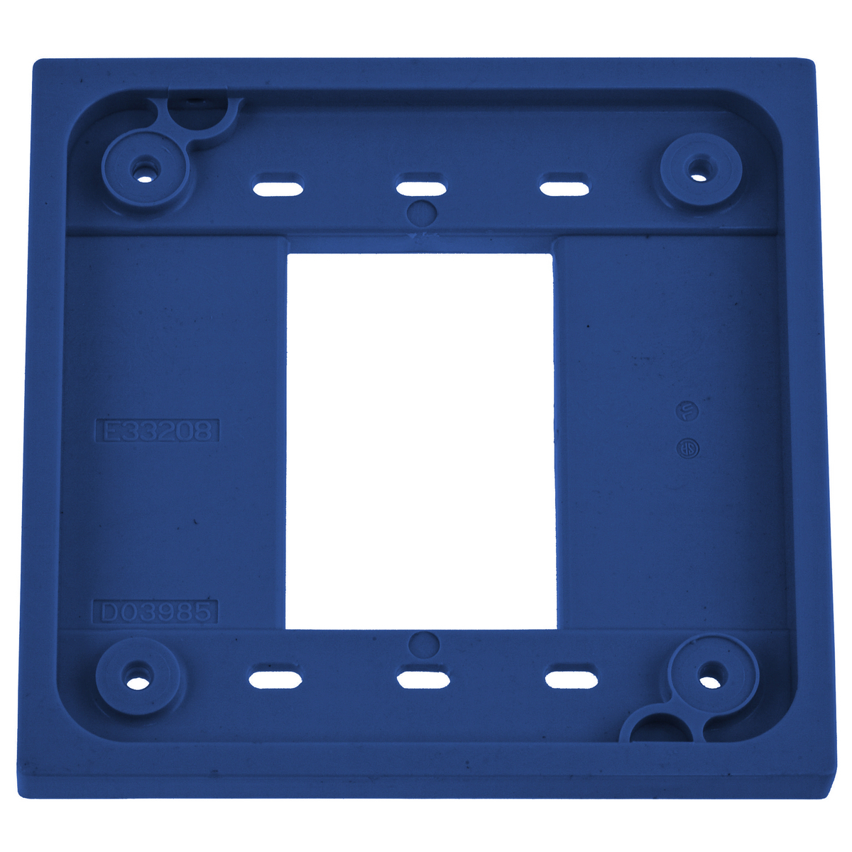 Straight Blade Devices, Accessories, 4-Plex Adapter Plate for 1 and 2 Gang device boxes, Blue, Single Pack
