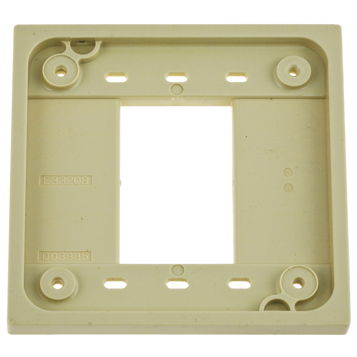 Straight Blade Devices, Accessories, 4-Plex Adapter Plate for 1 and 2 Gang device boxes, Ivory, Single Pack