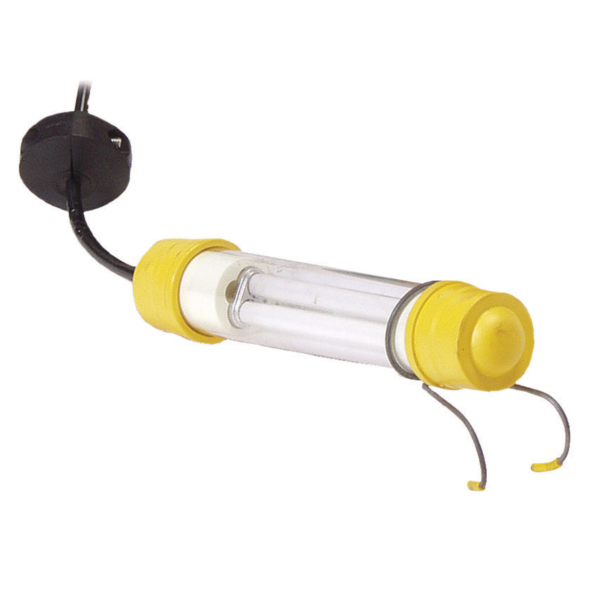 Cord and Cable Reels, Industrial Cord Reel, With Fluorescent Hand Lamp, 50', 16/2 Cord, Yellow