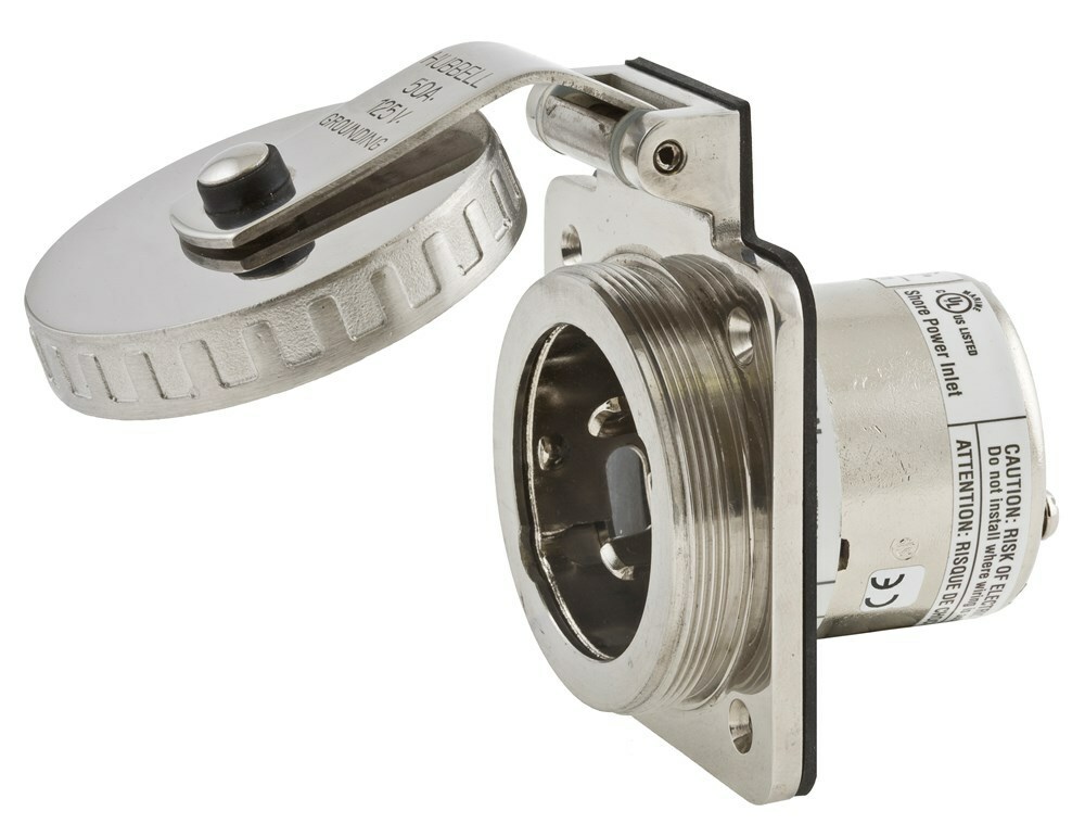 SHORE POWER INLET, 50A 125V, SS