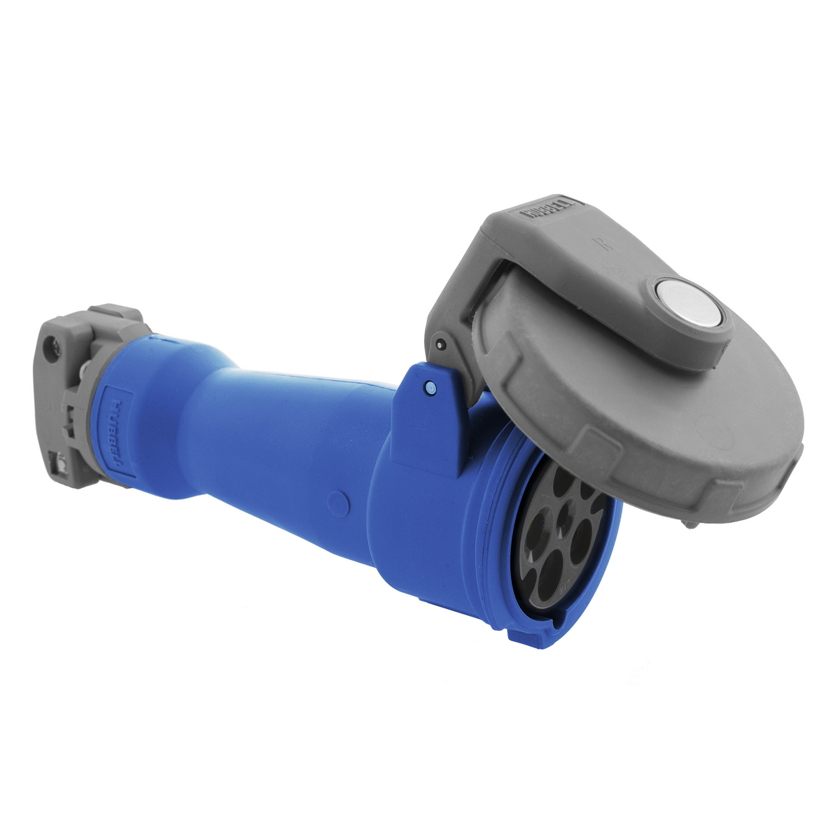 Heavy Duty Products, IEC Pin and Sleeve Devices, Industrial Grade, Female, Connector Body, 16A Pilot Duty, 4- Pole 5-Wire Grounding, Terminal Screws, Blue, Barge Vapor Control