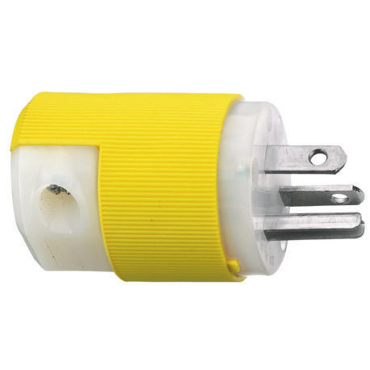 Straight Blade Male Plug, Corrosion Resistant, Industrial/Commercial Grade, Straight, 2-Pole 3-Wire Grounding, 20A 125V, 5-20P