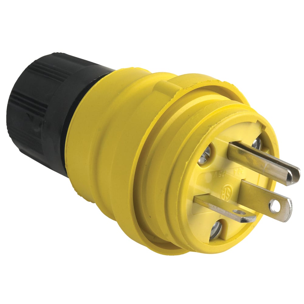 Straight Blade Watertight Plug 20amp 125volt 5-20p