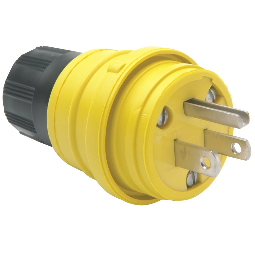 Straight Blade Watertight Plug 15amp 125volt 5-15p