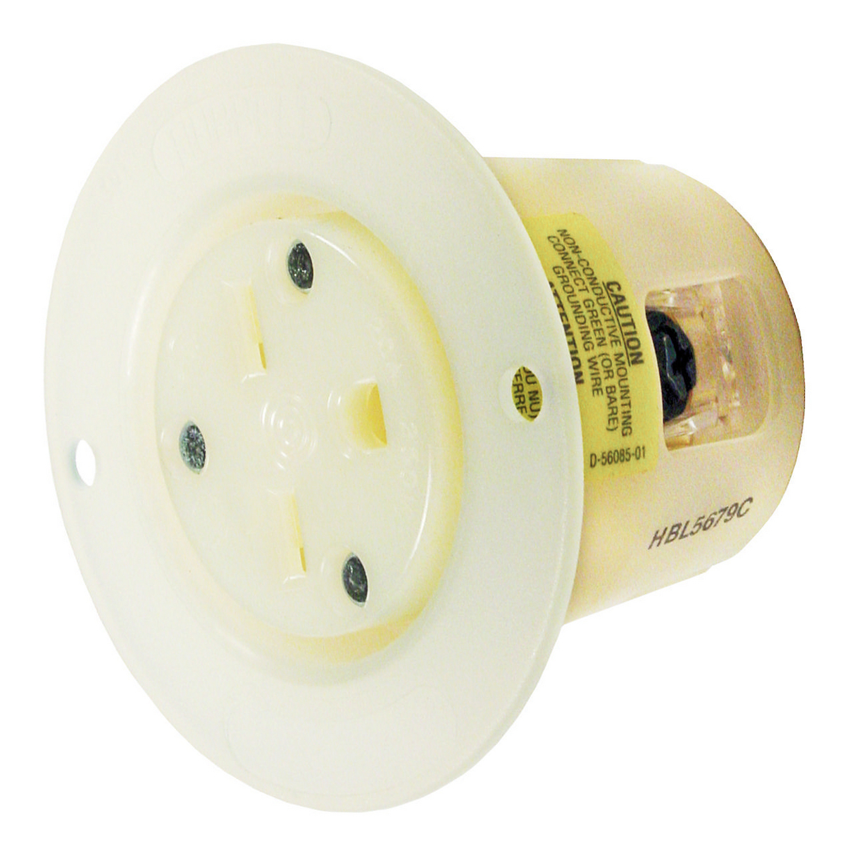Straight Blade Devices, Receptacles, Commercial/Industrial Grade, 2-Pole3-Wire Grounding, 15A 250V, 6-15R, White, Single Pack.