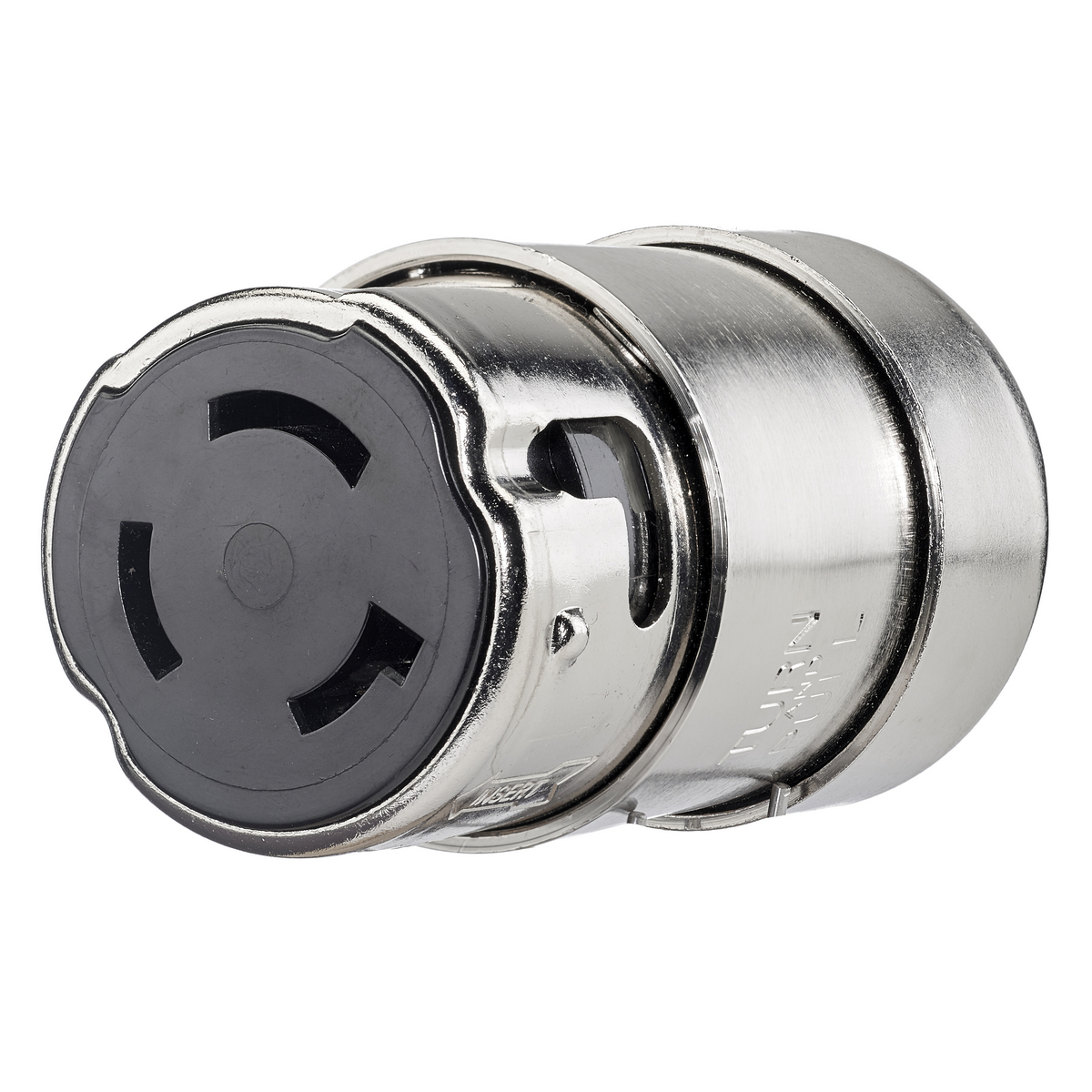 Twist-Lock Marine Grade, Female Connector Body, 125V, 2-Pole 3-Wire Grounding, Non-NEMA, Screw Terminal, Galvanized