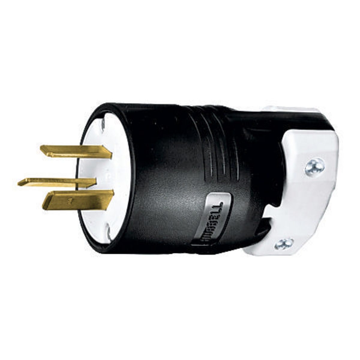 Straight Blade Devices, Male Plug, Heavy Duty, Industrial/CommercialGrade, Straight, 3-Pole 3-Wire Non Grounding, 50A 125/250V, 10-50P , Black, Single Pack.