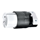 Straight Blade Devices, Female Connector Body, Heavy Duty, Industrial/Commercial Grade, Straight, 3-Pole 3-Wire Non Grounding, 50A 125/250V, 10-50R, Black, Single Pack.