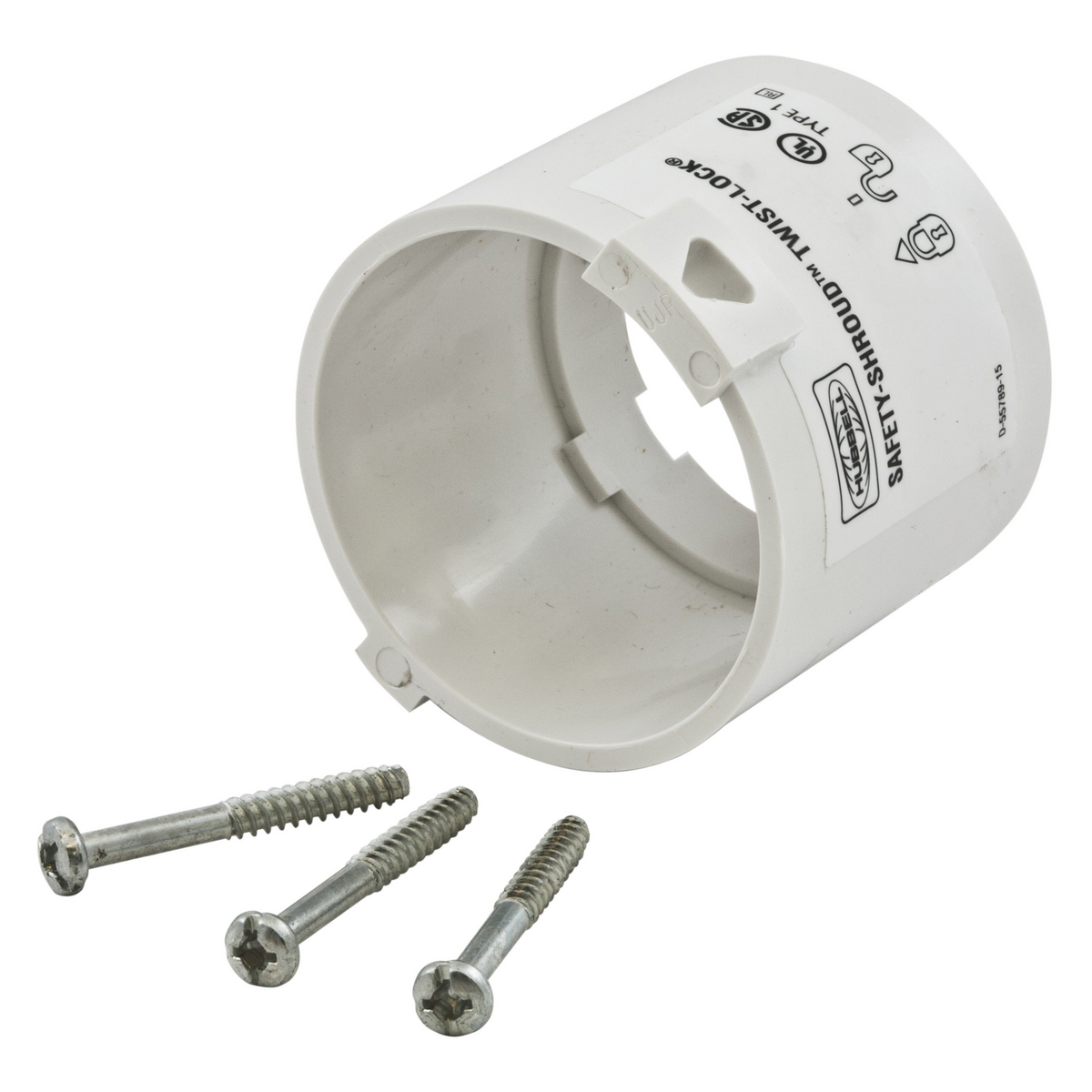 Locking Devices, Twist-Lock, Safety-Shroud, Shroud Kit for Plugs, 20A and 30A 3-Wire, White