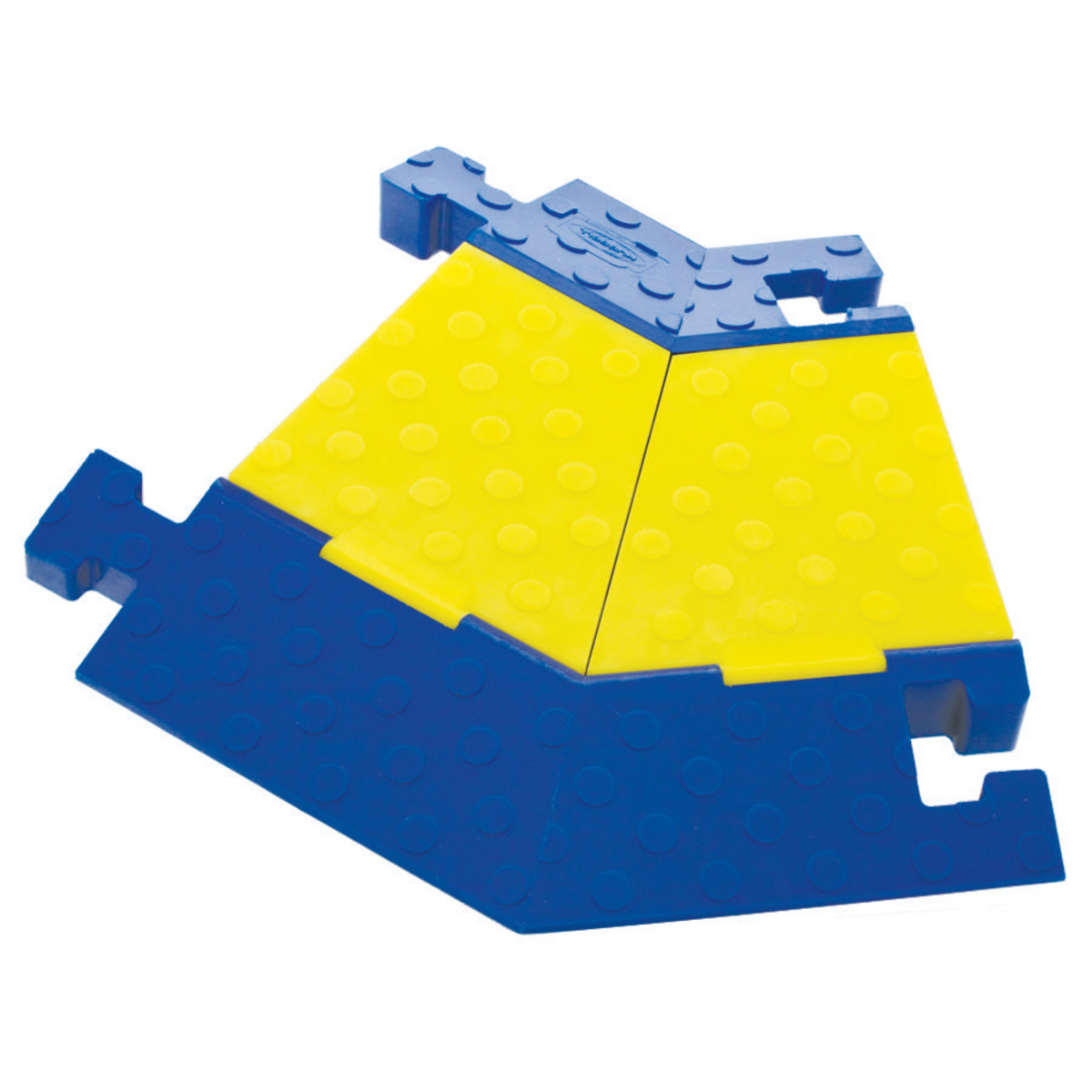 Hubbell Wiring Device Kellems, Kellems Wire Management, 5-Channel 45Degree Right Turn TrukTra, Blue and Yellow