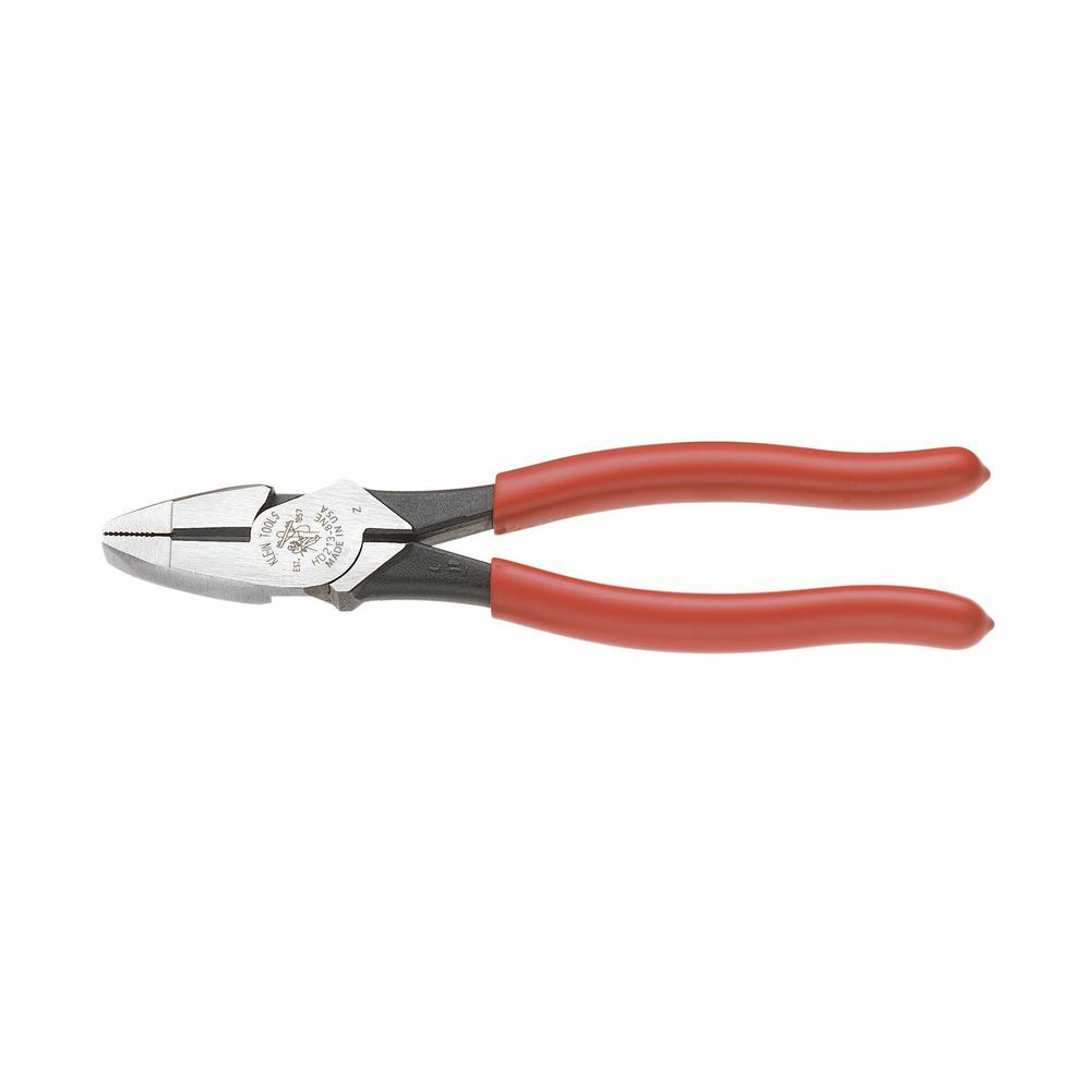 Heavy Duty Lineman's Pliers, 9-Inch, Pliers with high-leverage design rivet is closer to the cutting edge for 46-Percent greater cutting and gripping power than other plier designs
