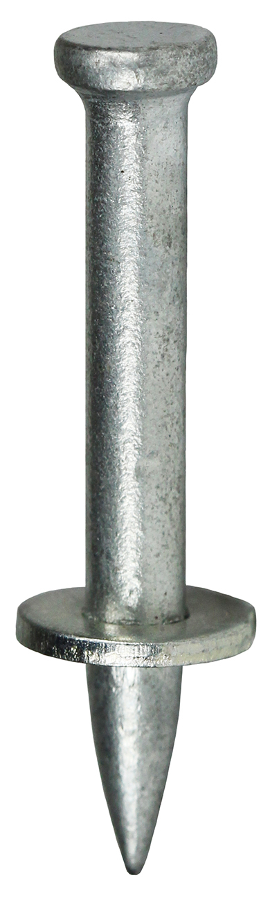 Drive Pin, 1-1/4 in. length, Flat head type, 1/4 in. head size, Steel material