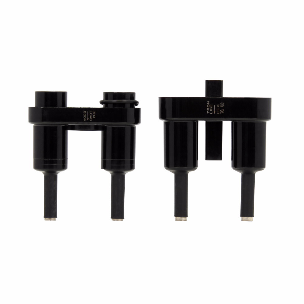 Eaton Bussmann series HEY inline fuse holder, 600V, 0-30A, Loadside: Copper Crimp (1) #12-8/(2) #12, Lineside: Copper Crimp (1) #12-8/(2) #12, Two-pole