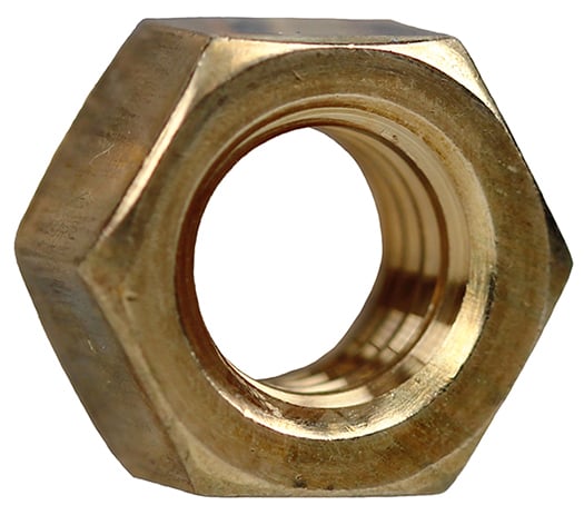 Finished Hex Nut, Silicon Bronze construction, 3/8-16 in. thread size