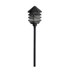 This 12V path light with louvers direct tiers of light downwards for well-shielded, dramatic lighting. Blends nicely with shrubs or flowers along a pathway. Available in stem, deck mount or as a bollard. Mounting stems and bollard kit sold separately.