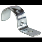 One Hole Strap, Steel material, Zinc Plated Finish, Surface mounting, 11 GA thickness, 1-1/2 in. strap size