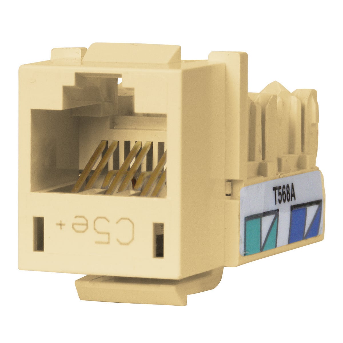 Telephone/Data, Jack, XCELERATOR, Cat 5e, Telco Ivory