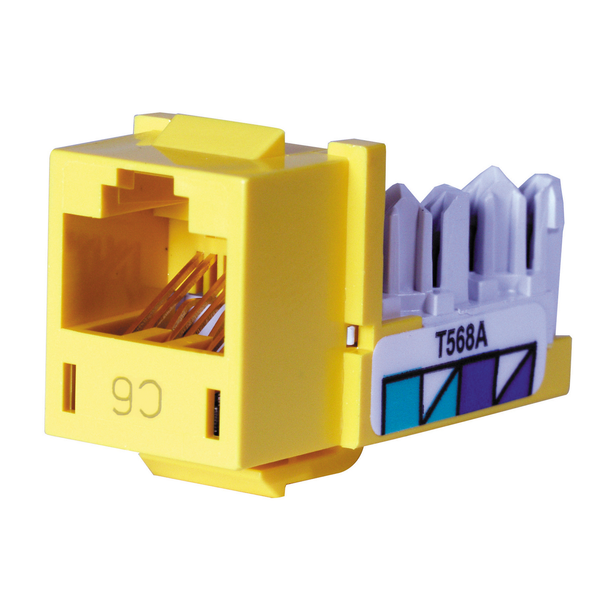 Telephone/Data, Jack, XCELERATOR, Cat 6, Yellow