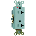 Isolated Ground Heavy-Duty Decorator Spec Grade Duplex Receptacle Back and, Side Wire 20amp 125volt Gray
