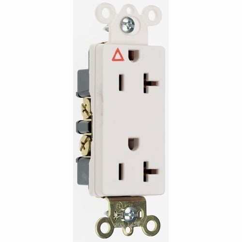 Isolated Ground Heavy-Duty Decorator Spec Grade Duplex Receptacle Back and, Side Wire 20amp 125volt Light Almond