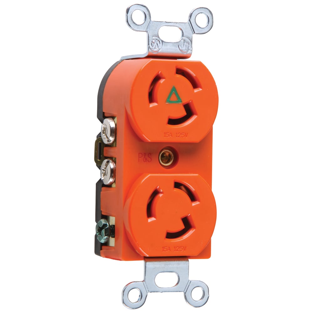 Turnlok Duplex Receptacle 3wire 15amp 125volt Isolated Ground