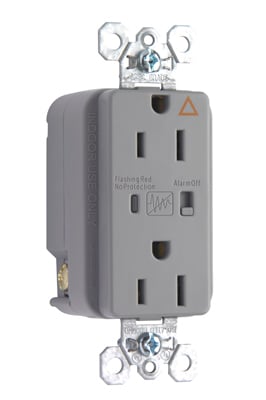 IG TVSS  RECP 15A 125V ALARM GRY