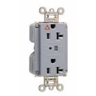 Isolated Ground Surge Protective Duplex Receptacle offers increased transient protection, reliability and protection notification (Audible Alarm with LED Indicator). Back and, Side Wire, 20amp 125volt, Orange.