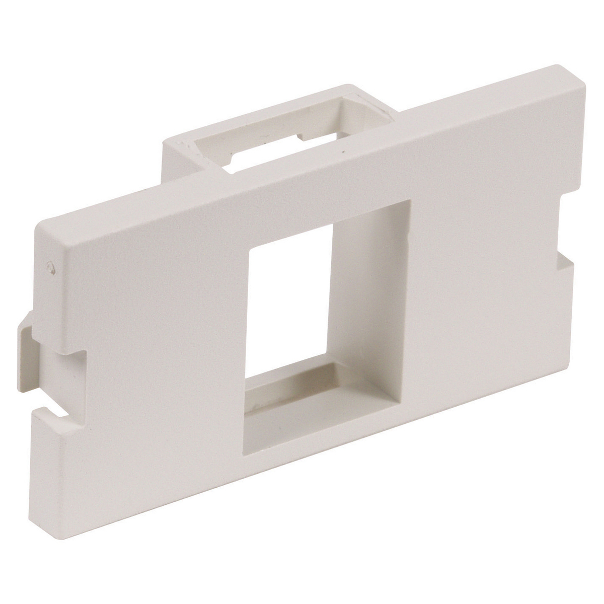 Audio/Video Unloaded Module, Keystone, 1-Port, Flat, 1 Unit, Office White