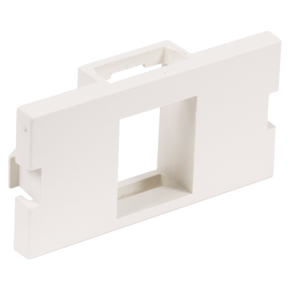 Audio/Video Unloaded Module, Keystone, 1-Port, Flat, 1 Unit, White