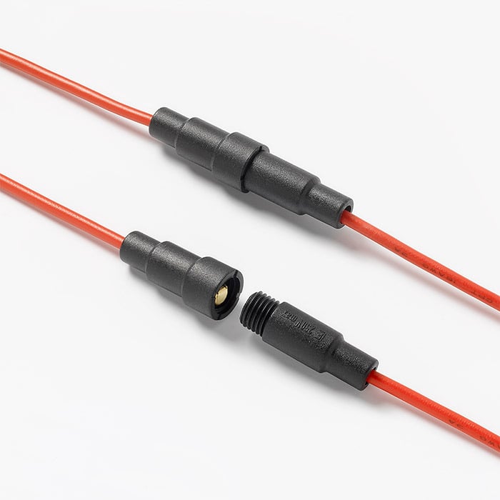 UNIV INLINE FUSEHOLDER FOR SFE TYPE FUSE. Heavy-Duty Bayonet Knob In-Line Holders for 3AG/AB Fuses.