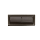 LOUVERED BRICK LIGHT - Designed to be integrated into brick walls during construction. Includes stainless steel mounting bracket. Casts a low, even spread of light. Available with or without louvers.